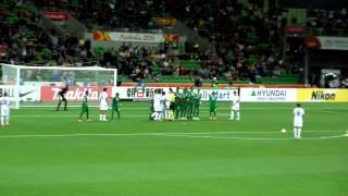 Uzbekistan free kick outside the 18yd box | Asian Cup Australia 2015