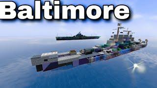 USS Baltimore (CA-68) (1944) (Heavy Cruiser) | Minecraft Tutorial | 1:5 Scale