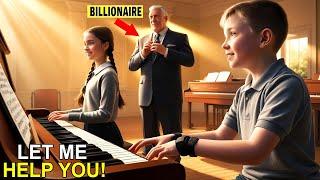 Billionaire Dad Watches a Piano Student Help His Son Play a Duet - And Changes Her Life Forever!