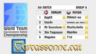 Carcassonne World Team Championship  (Norway vs. Russia) | Live Cast