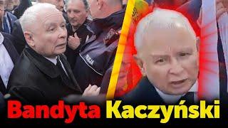 Bandyta Kaczyński. Bezkarność rozzuchwaliła herszta PiS. Chciał ze swoimi ukraść i zniszczyć wieniec