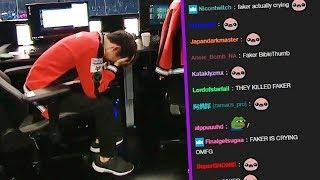 Faker CRYING ON STAGE with Twitch Chat Reactions (Worlds 2017 SKT vs SSG Finals)