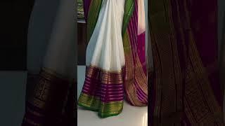 Get a mesmerising look with Mysore silk saree with tricolour combination 9148735430 #atharvastore