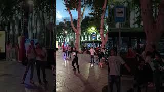 Georgian Dance Practicing in front of Tavisuplebis Moedani Subway Station, #tbilisi #saqartvelo