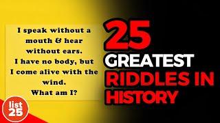 25 Greatest Riddles in History