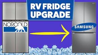 RV FRIDGE SWAP - Norcold 2118 to Samsung RF18 - Absorption Refrigerator Died So We Went Residential