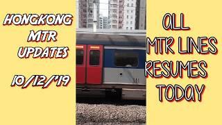 Hk MTR service is back to normal