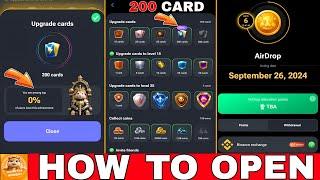  TOP 1% HOW TO OPEN 200 CARD HAMSTER KOMBAT | UPGRADE CARDS TO LEVEL 25 HAMSTR KOMBAT NEW UPDATE