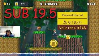 Sub 19.5 Seconds on The 10-Coin of Deep Woods [Ninji Speedrun #3] - Super Mario Maker 2