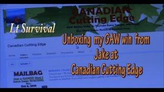 Unboxing of my Win of Canadian Cutting Edge GAW