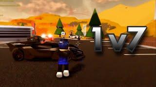 most casual 1v7 fight in Roblox Jailbreak