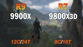 AMD Ryzen 7 9800X3D vs Ryzen 9 9900X - Benchmark and Gaming Test