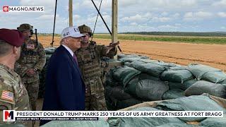  President Trump Observes US Army’s Cutting-Edge Power at Fort Bragg Military Base