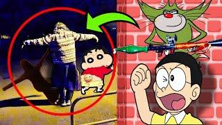 Playing Gta 5 | Shinchan And Friends Vs Serbian Dancing lady Very Funny