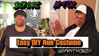 MY Mom's Easy DIY Halloween  Nun Costume