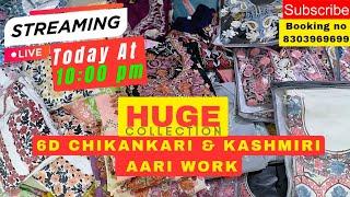 Booking no: 8303969699 HUGE SALE 6D Chikankari & Kashmiri Aari kurti #chikankari #dress #viralvideo