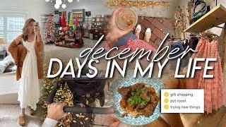 DAYS IN MY LIFE | Christmas shopping, gifts I’m giving, cooking a pot roast, trying new things 