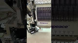 double color beads embroidery. richpeace machine, panda made by chenille embroidery,