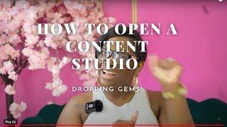How To Open A Content Studio