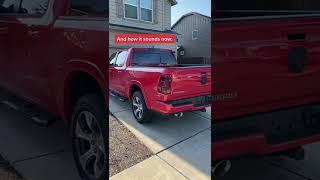 This New Exhaust on my Ram 1500 sounds SO GOOD  | Before & After COLD START | B2 Fabrication