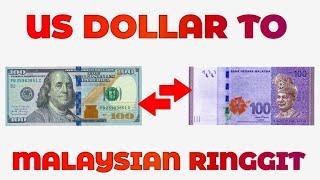 US Dollar To Malaysian Ringgit Exchange Rate Today | Dollar To Ringgit | USD To MYR