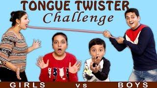 TONGUE TWISTER CHALLENGE | Boys vs Girls Funny Bloopers | Family Challenge | Aayu and Pihu Show