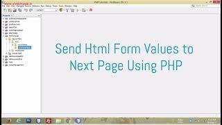 Send values to the Next Page Using PHP