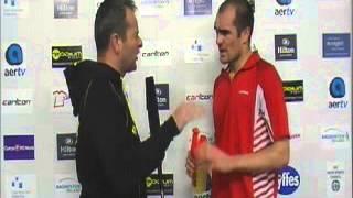 Irish Open 2012 Mens Singles Quarter Final Scott Evans (IRE) v Marcel Reuter (GER) interview