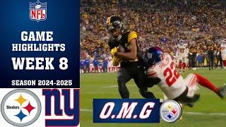 Pittsburgh steelers vs New york giants GAME Highlights [WEEK 8] | NFL Season 2024