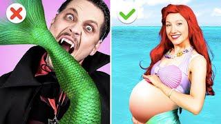 ¡MAMÁ SIRENA VS PAPÁ VAMPIRO! Geniales Trucos & Gadgets De Crianza por TooLala!