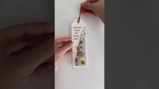 Creative Bookmark with dried flowers  #bookmark #paperwrld