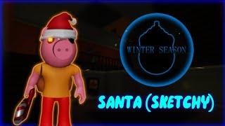 How to get "WINTER SEASON" BADGE + SANTA (SKETCHY) SKIN in SKETCHY BUT IT'S 100 PLAYERS - Roblox