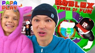 Паркурим с Miss Katy в Tower of FUN Roblox