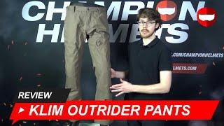 Klim Outrider Motorcycle Pants Review - ChampionHelmets.com