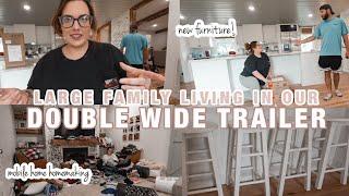 *WE GOT NEW FURNITURE FOR OUR DOUBLE WIDE TRAILER!* mobile home homemaking | double wide trailer