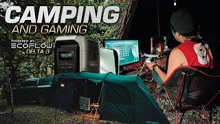 Solo Camping and Gaming in the Forest  | EcoFlow DELTA 3