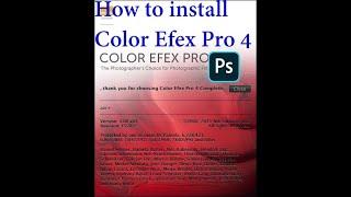 How to install Color Efex pro 4 Filter in Photoshop?