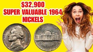 1964 Jefferson Nickels Worth A LOT More Than 5 Cents Supsr Valuable 1964 Nickels!!