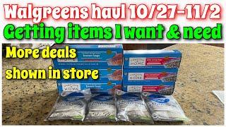 Walgreens coupon haul 10/27-11/2 | picking up items I want or need | Good week to skip!