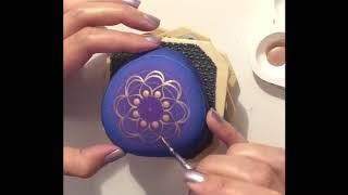 Mandala Art | Rose Gold Mandala on a stone