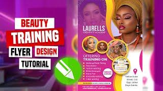 How to design beauty training flyer with CorelDraw 2021