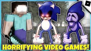 How to get "HORRIFYING VIDEO GAMES" BADGE + SONIC EXE BADGE MORPH in Creepypasta Life RP - ROBLOX