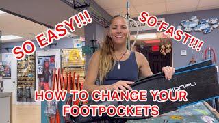 HOW TO CHANGE THE FOOTPOCKETS ON YOUR FINS!!!