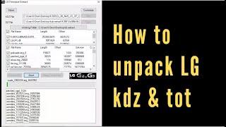 How to extract LG kdz or tot firmware