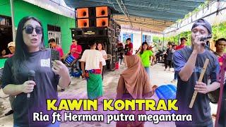 terbaru!! duet manis Ria ft Herman kawin kontrak versi dangdut jalanan putra megantara live gemel