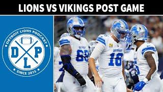 Detroit Lions & Minnesota Vikings Post Game - Detroit Lions Podcast Reacts