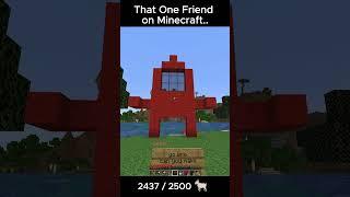 That One Friend On Minecraft #minecraft #memes