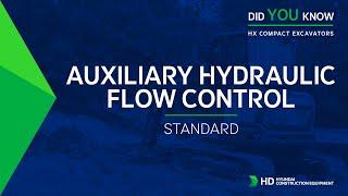 Hyundai HX Compact Excavators Auxiliary Hydraulic Flow Control - The New Standard