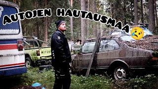 Abandoned cars in the Finnish forest