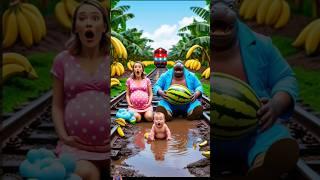 ️ Evolution of hippopotamus: Having watermelon in mud Nastya Milky  #cat #cute #love #shorts